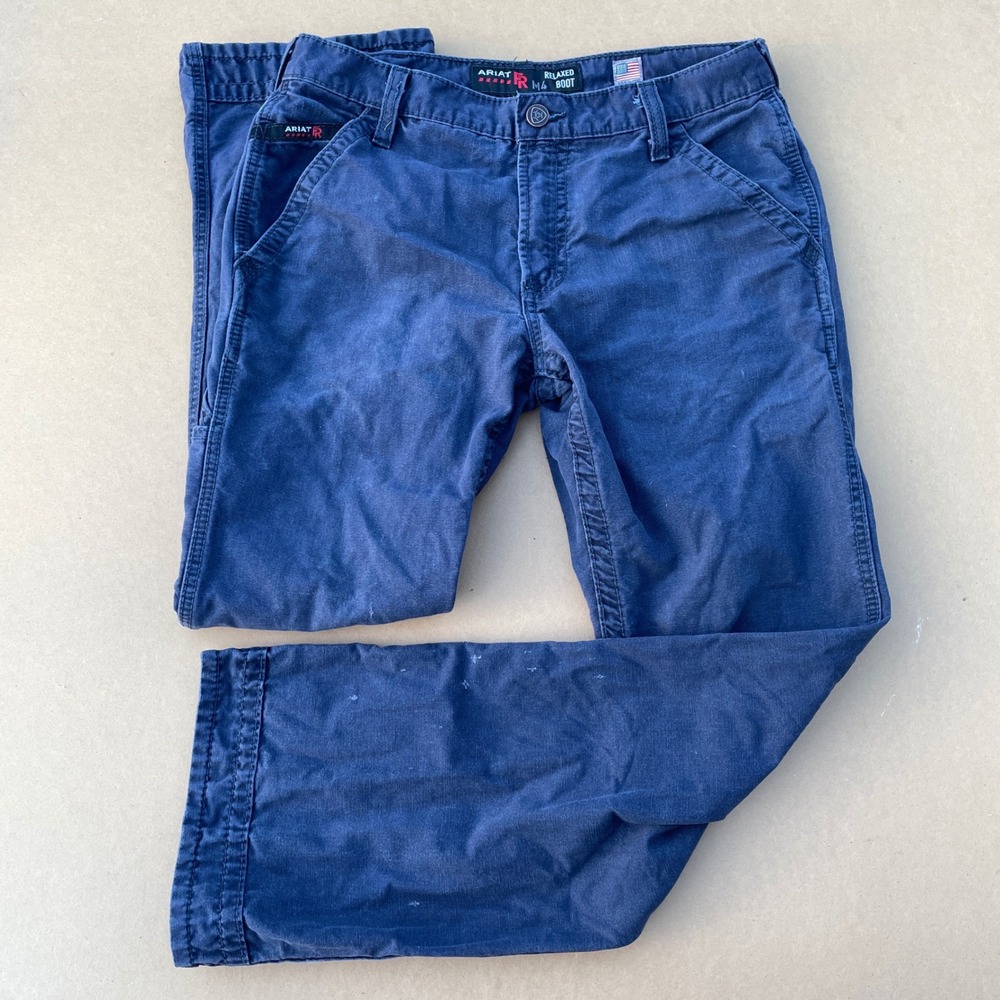 Ariat FR M4 Relaxed Boot Pants Mens 31x32 Blue Workwear Flame Resistant Pants